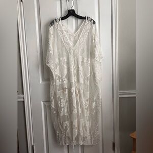 - CUPSHE WOMENS COVERUP, WHITE, LACE, One Size